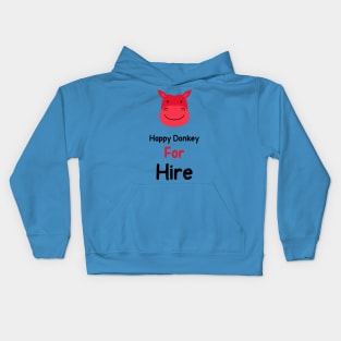 Happy Donkey for Hire Kids Hoodie